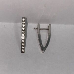 Elegant Sterling Silver Earrings with Crystals